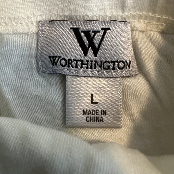 VTG Worthington Top Womens Large White Sequin Ruched Fairy Y2K Festival Glam - Picture 9 of 11